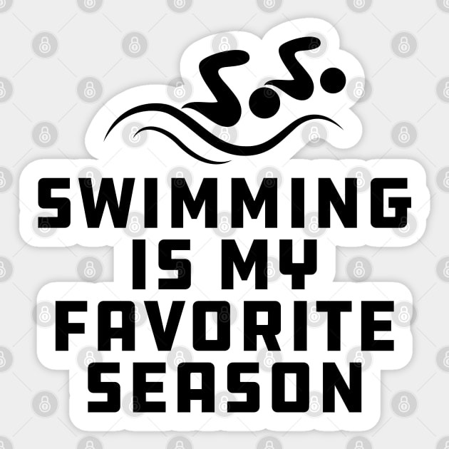 Swimming Is My Favorite Season Sticker by KC Happy Shop